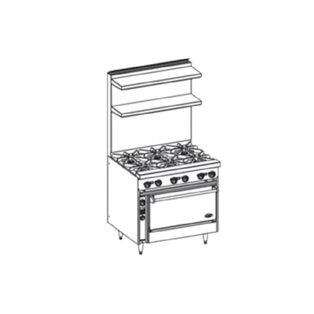 Jade Range JBR-36G Bistro™ Restaurant Range Gas 36"