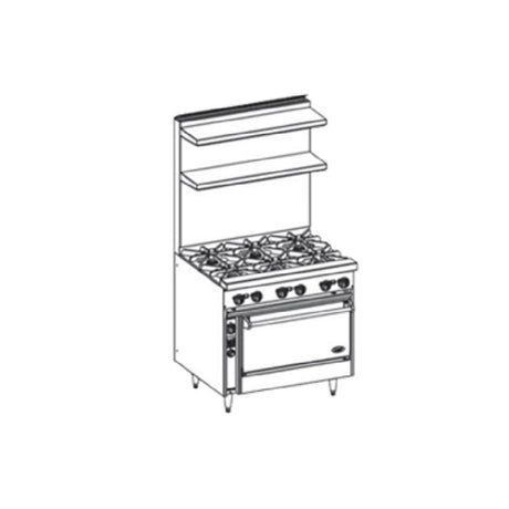 Jade Range JBR-36G Bistro™ Restaurant Range Gas 36"