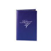 Risch MET-3V 4.25X14 Brushed Metallic Padded Faux-leather Menu Cover (specify Color)