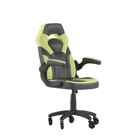 Flash Furniture CH-00095-GN-RLB-GG X10 Gaming Chair 250 Lb. Weight Capacity LeatherSoft Upholstery With Mesh Inserts