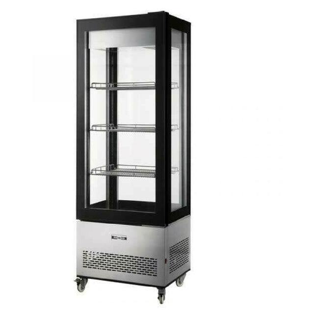 Omcan 44473 (RS-CN-0400-T) Refrigerated Display Case Floor Model 25.6"W X 25.6"D X 75"H