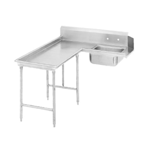 Advance Tabco DTS-G30-108L Island-Soil Dishtable L-shaped Attaches To Left Of Dish Machine Operator