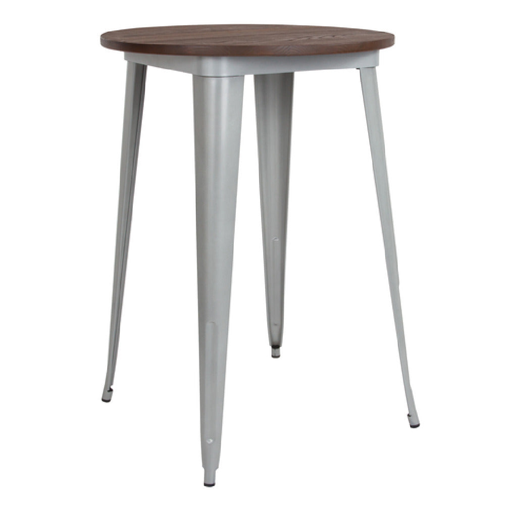 Flash Furniture CH-51090-40M1-SIL-GG Table 30" Dia. X 42"H Bar Height