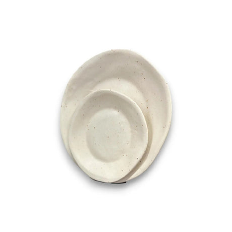 By The Earth Living SP054 Organic Round Platter 11.5" Dia. Speckled