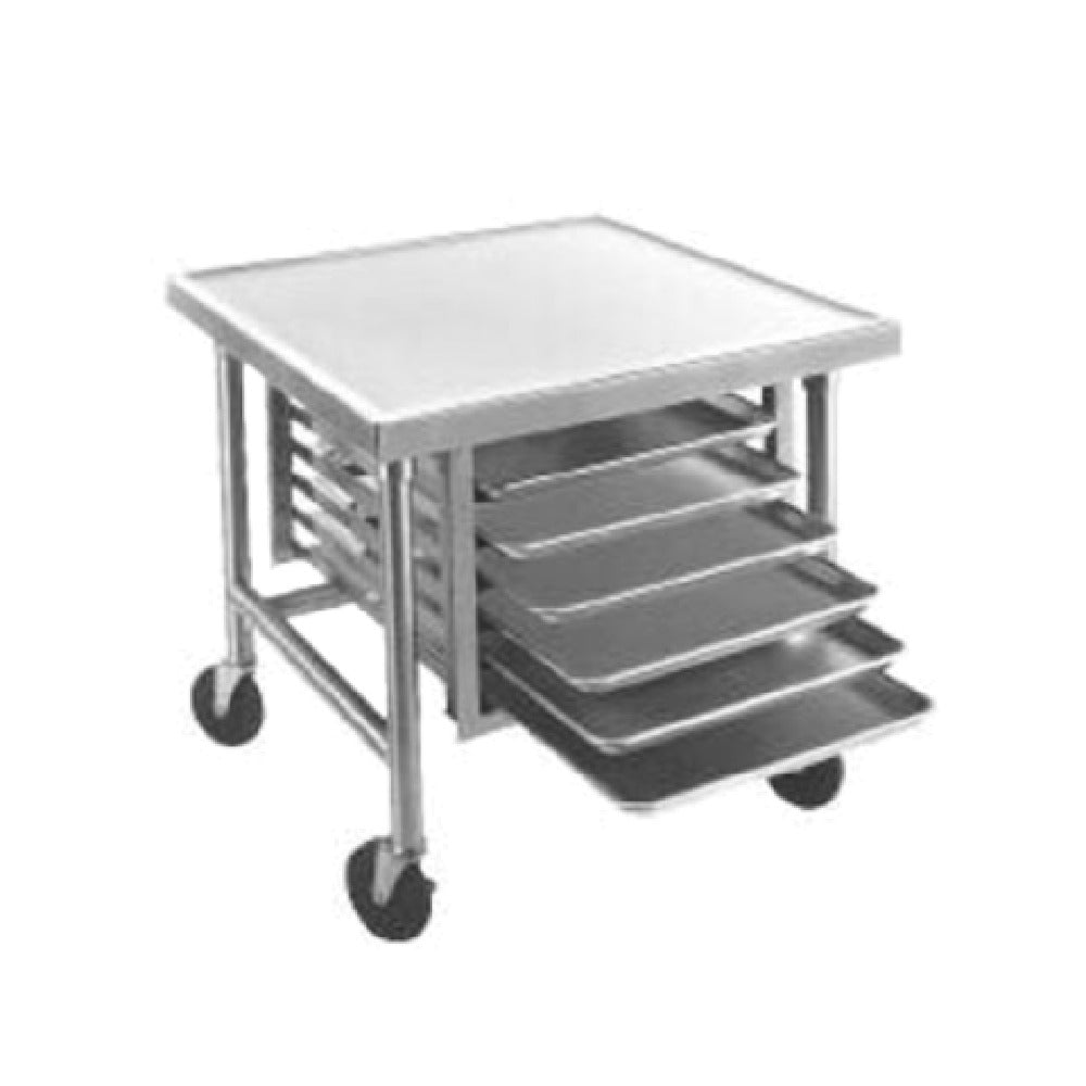 Advance Tabco MT-MG-300 Mixer Table Mobile 30"W X 30"D X 28H" 14/304 Stainless Steel Top