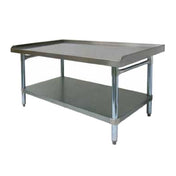 GSW USA ES-P3060 Equipment Stand 60"W X 30"D X 24"H 16/430 Stainless Steel Top With 1" Up-turn On Sides & Rear