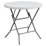 Flash Furniture DAD-YCZ-80R-GW-GG Folding Table 31-1/2" Dia. X 30"H Seats Up To 3 Adults