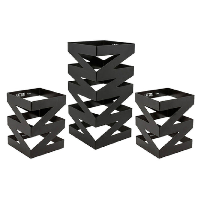 FOH BRI006BKI28 B³ Buffet Building Blocks® Zig Zag Display Riser Set Of 3