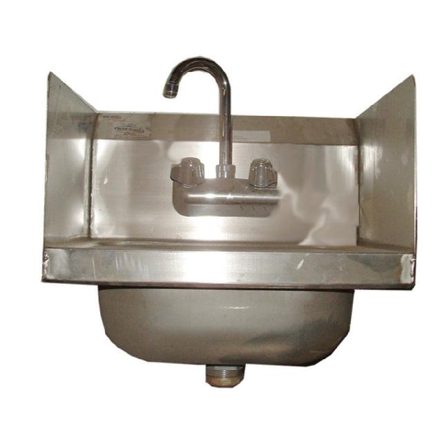 Winholt WS-HS-1410-5-F-2SS - Hand Sink, Wall Mount, Left & Right Welded Sidesplashes