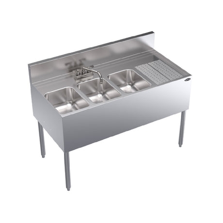 Krowne KR24-43L Royal Series Underbar Sink Unit Three Compartment 48"W X 24"D