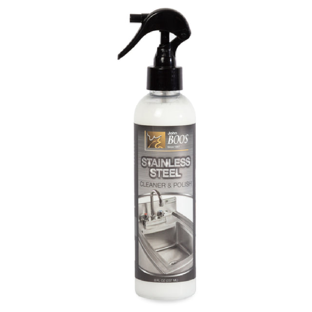 John Boos BSC Boos Stainless Steel Cleaner 8oz Bottle All Natural Eco-friendly Streak-free Formula