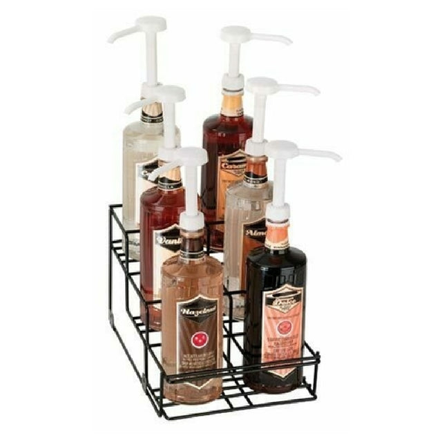 Dispense Rite WR-BOTL-6 Bottle Organizer Wire Rack 6 Section