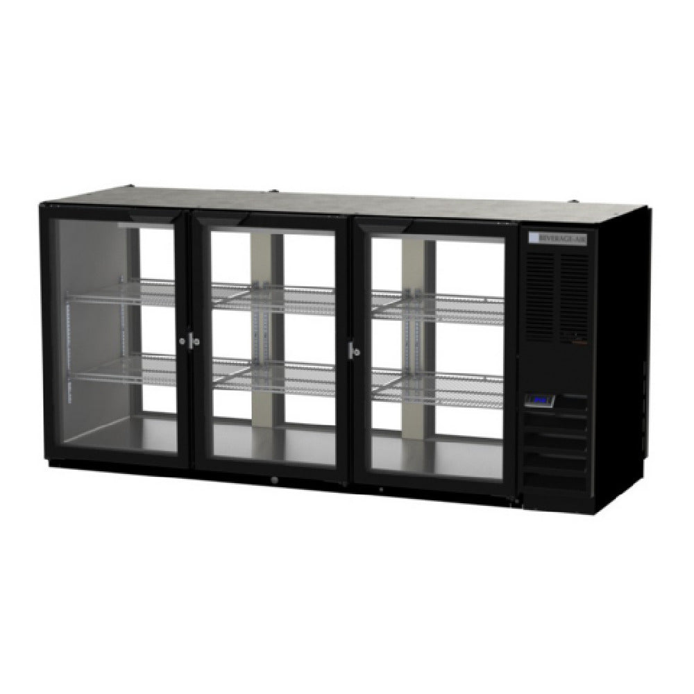 Beverage Air BB72HC-1-F-G-PT-B-27 Refrigerated Open Food Rated Back Bar Pass-Thru Storage Cabinet