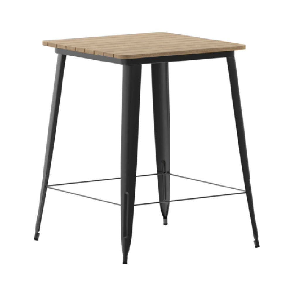 Flash Furniture JJ-T14619H-80-BRBK-GG Declan Bar Height Dining Table 31-1/2"W X 31-1/2"D X 42"H Square Table