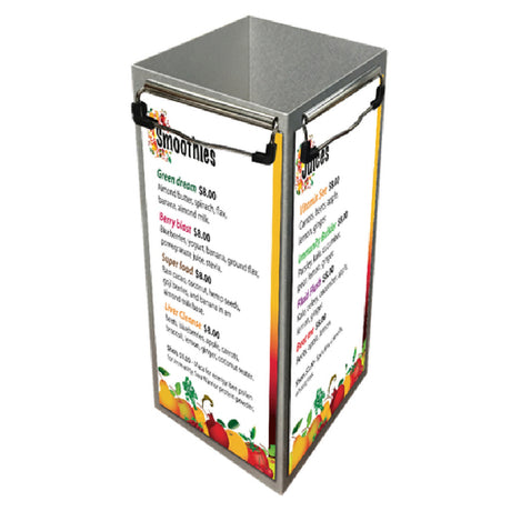 Menu Solutions ATT4CLIP-BA Table Tent Holds 4-1/4" X 11" Inserts Quad Panel