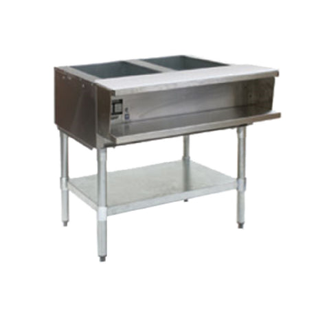 Eagle AWT2-NG Water Bath Hot Food Table Natural Gas Open Base