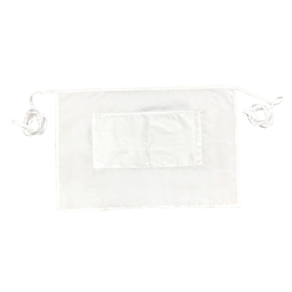 Thunder Group CA1928WH Chef Regalia Aprons 19" X 28" (2) Pocket Bistro Half Length