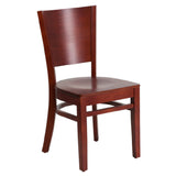 Flash Furniture XU-DG-W0094B-MAH-MAH-GG Lacey Series Restaurant Chair Solid Wood Back