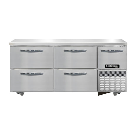 Continental Refrigerator FA68N-U-D Undercounter Freezer Base 68"W Stainless Steel Front & End Panels