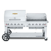 Crown Verity CV-MCB-72RWP Mobile Outdoor Charbroiler LP Or NG Gas 70"x 21" Grill Area
