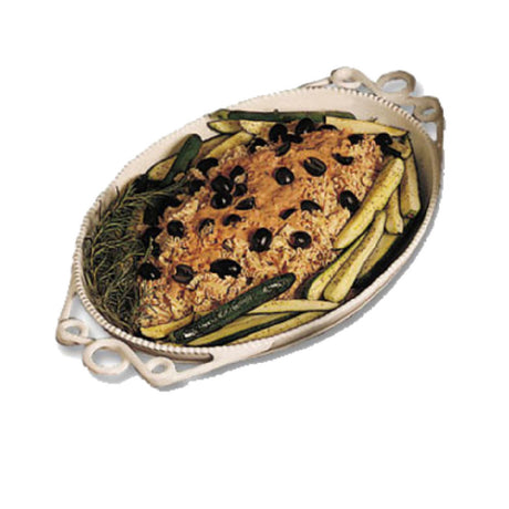 Bon Chef 2104CARM - Bolero Platter, 14-3/4" X 20" X 1-3/4", Aluminum With Ceramic-look Coating