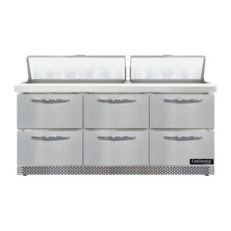 Continental Refrigerator D72N18-FB-D Designer Line Sandwich Unit Front Breather