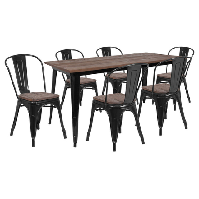 Flash Furniture CH-WD-TBCH-28-GG Table And Chair Set (1) 30-1/4" X 60" Rectangular Table