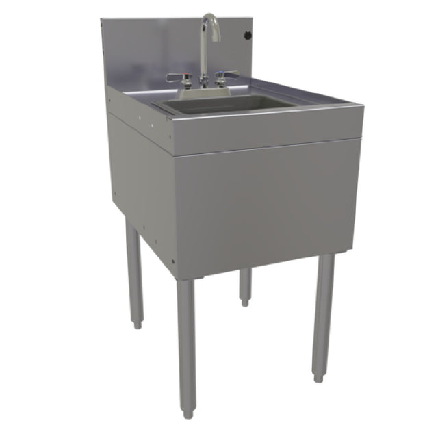 Glastender SWB-18 Underbar Wet Waste Sink Unit 18"W X 24"D 9 1/4" Wide X 11-1/2" Front-to-back X 6" Deep Bowl