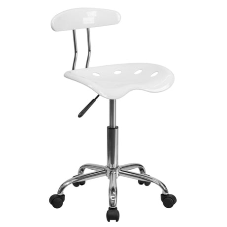 Flash Furniture LF-214-WHITE-GG Vibrant Swivel Task Chair 29-1/4" To 34-3/4" Adjustable Height