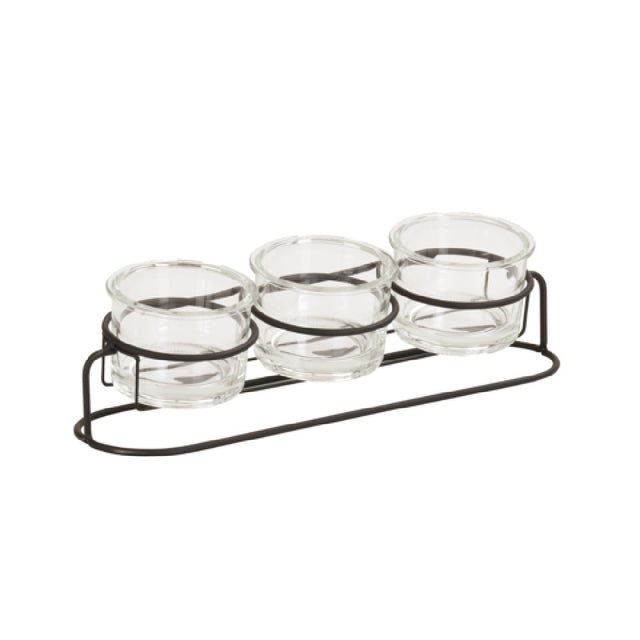 Cal Mil 22602-32-13 3 Jar Display 6"W X 5"D X 4-1/2"H (3) 32 Oz. Jars Included