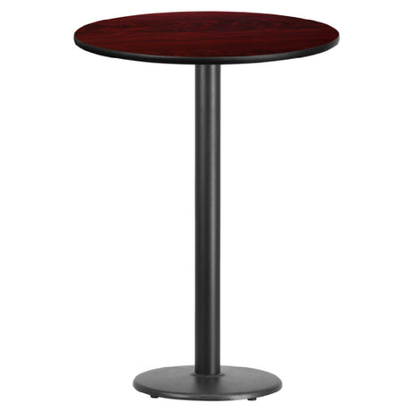 Flash Furniture XU-RD-30-MAHTB-TR18B-GG Table 30" Dia. X 43-1/8"H Bar Height