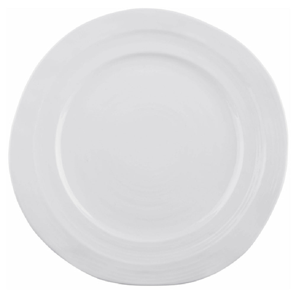 GET Enterprises D101-W Elite Global Solutions Plate 10" Dia. X 3/4" H Irregular Round