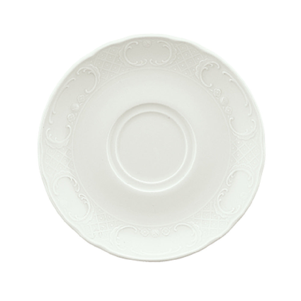 Libbey 9066920 (Formerly Syracuse China) Saucer 6-1/4" Dia. Double Well: 2-5/16" Dia. Outer Well