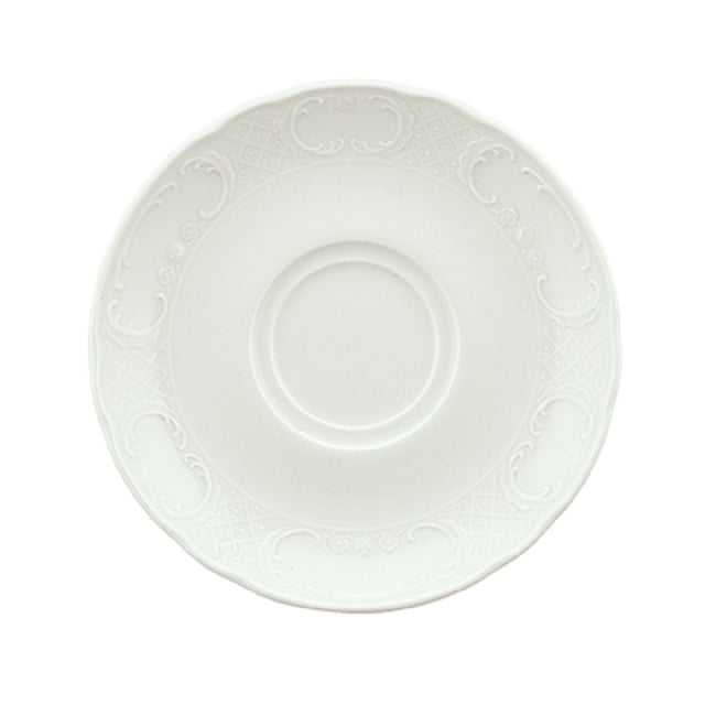 Libbey 9066920 (Formerly Syracuse China) Saucer 6-1/4" Dia. Double Well: 2-5/16" Dia. Outer Well