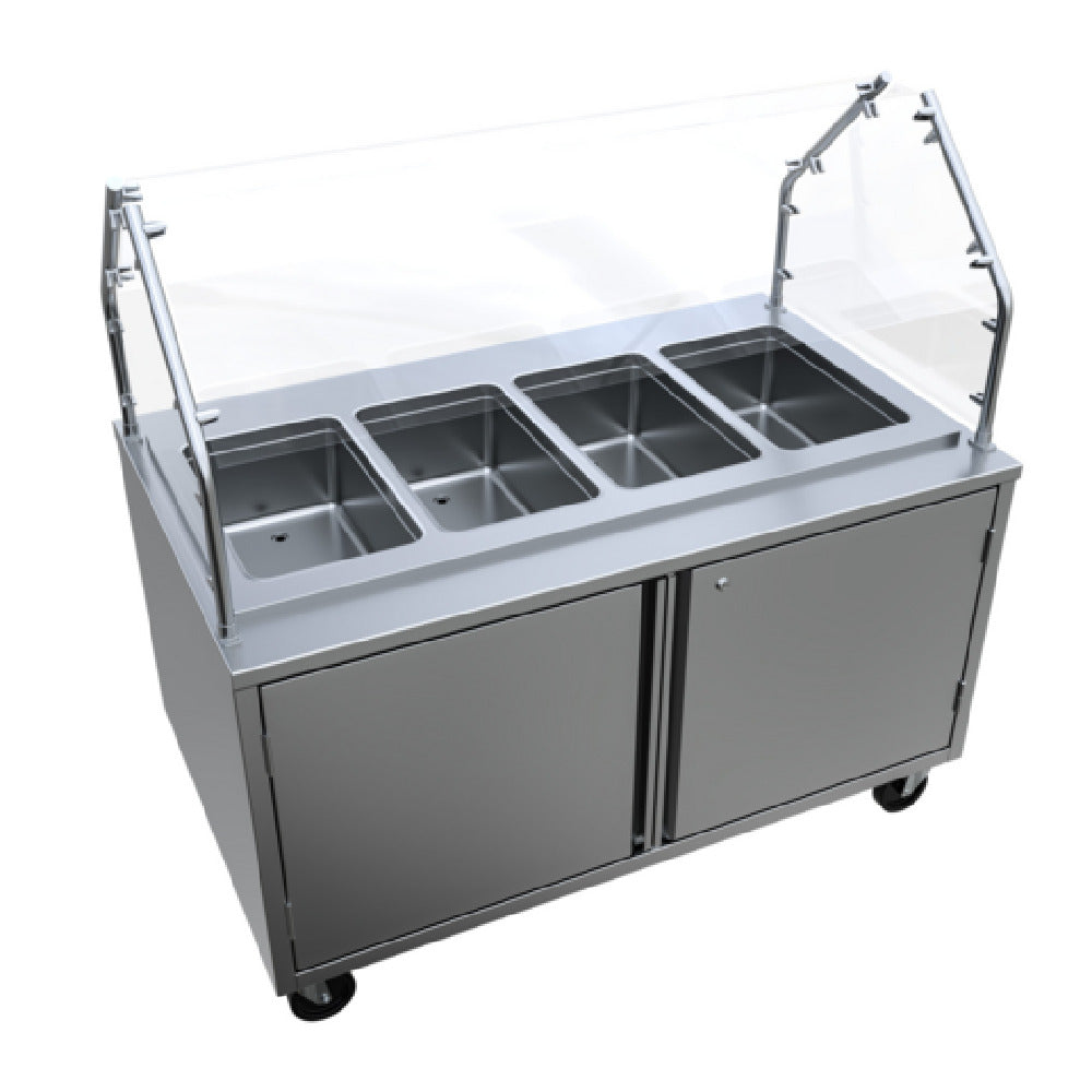 BK Resources FBS-P-H-4 - 4 Well Portable Hot Food Buffet Station, 3-well, 60"W X 36"D X 59-3/16”H