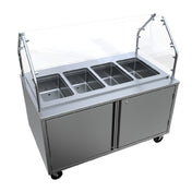 BK Resources FBS-P-H-4 - 4 Well Portable Hot Food Buffet Station, 3-well, 60"W X 36"D X 59-3/16”H