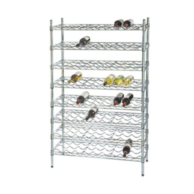 1880 Hospitality FWSK3674CH Focus Foodservice Cradle Wire Wine Shelving Kit (12) 36"W X 14"D Shelves