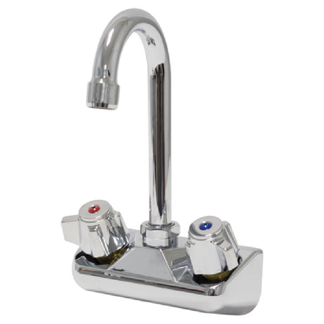 Advance Tabco K-59-EC-X Special Value Faucet 4" O.C Splash Mounted With 3-1/2" Gooseneck Spout