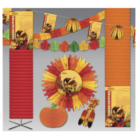 Hubert 29710 - Decoration Kit, Bountiful Thanksgiving, 3000 Sq. Ft.