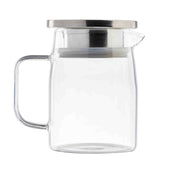 TableCraft Products 12900 - Glass Pitchers, 17 Oz., With Stainless Steel Dispensing Lids
