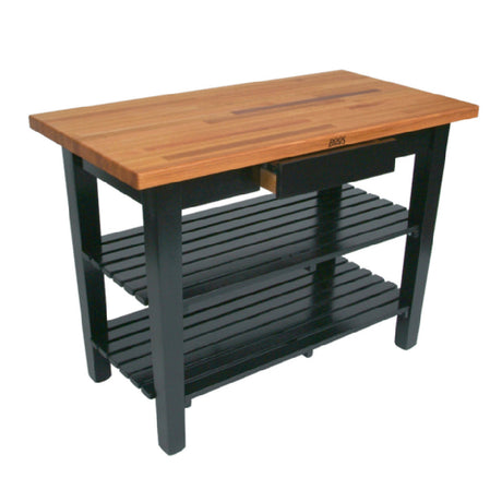 John Boos OC3625 Oak Table 36"W X 25"D X 34-3/4"H Overall Size 1-1/2" Thick Finger Joined Top