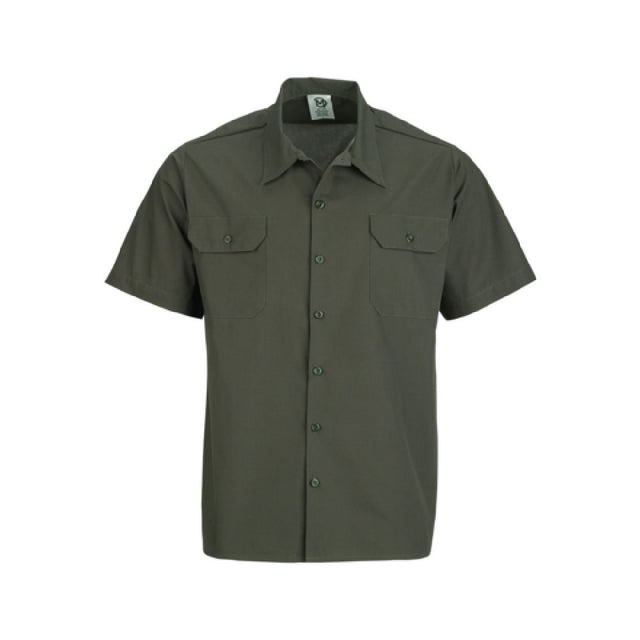 Mercer M60250OLXS - Metro Edge® Brewer/Work Shirt, Unisex, (7) Traditional Buttons