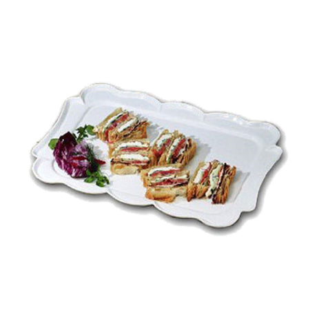 Bon Chef 2097IVYSPKLD Queen Anne Platter 15" X 22" Aluminum With Ceramic-look Coating