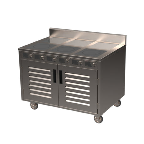 Spring USA BOH-3500DC-6 BOH Induction Flameless Cooking Cart Electric 48"