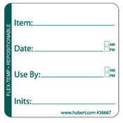 Hubert 36667 - Flex-Temp Use By Rotation Label, 2" X 2", Square