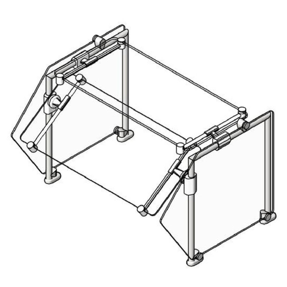 Eagle DCS2-SS-ST1 Spec-SHIELD™ Sneeze Guard Single Tier Single-sided