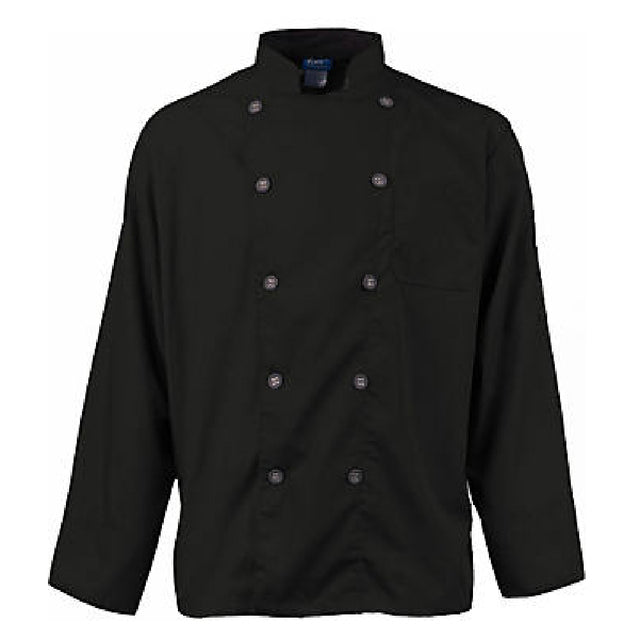 KNG 2122BKSLL Kng Active Chef Coat Lg Mens Black/slate Ls