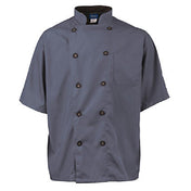 KNG 2124SLBK2XL Kng Active Chef Coat 2xl Mens Slate/black Ss
