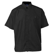 KNG 2126BKBK3XL Kng 3xl Chef Shirt Mens Black Ss Active