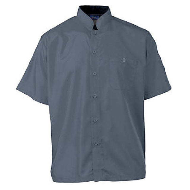 KNG 2126SLBK3XL Kng 3xl Actv Chef Shirt Mens Slate/black Ss